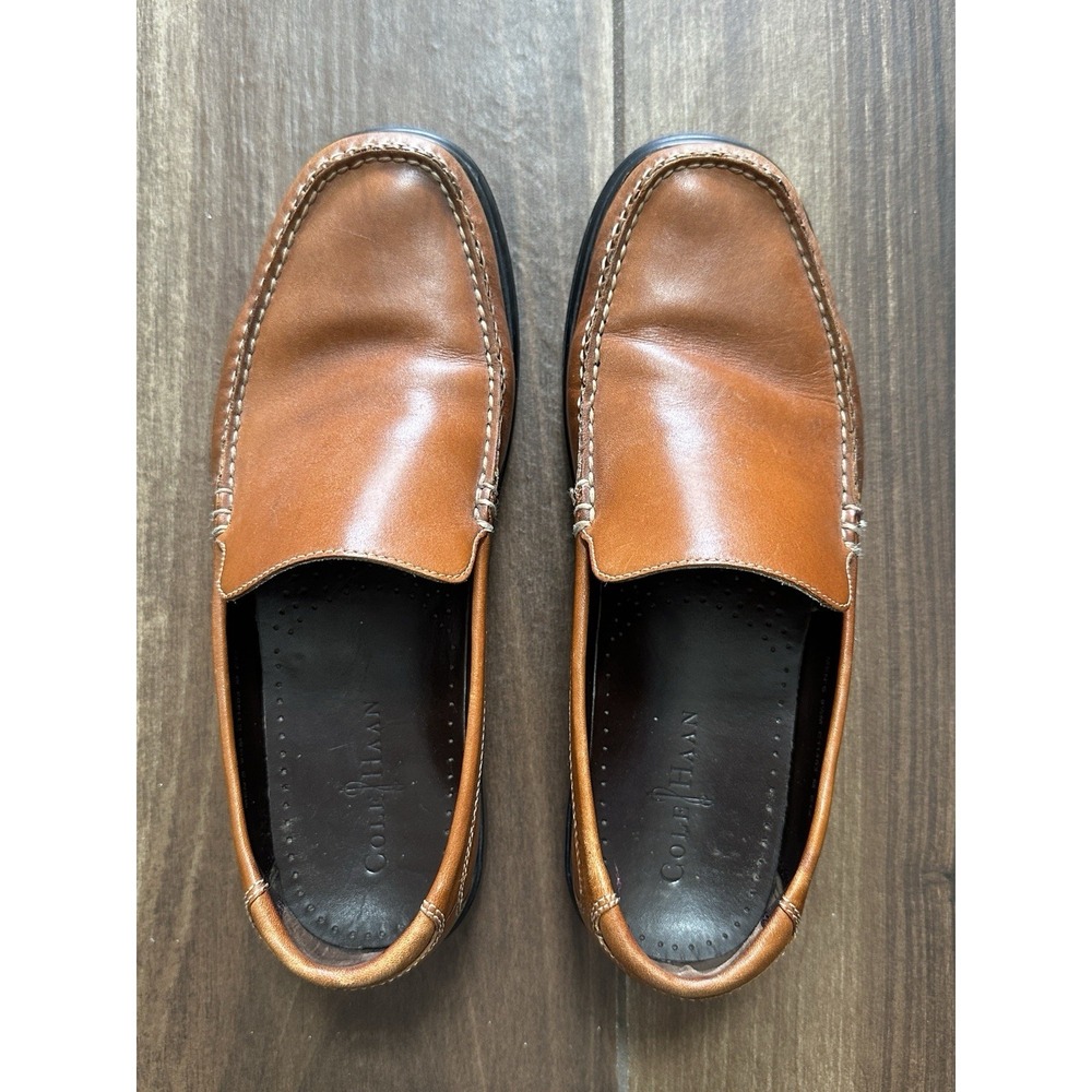 Cole Haan Venetian Loafers‎ Men's 9.5M Brown Leather Slip-On Moc Toe